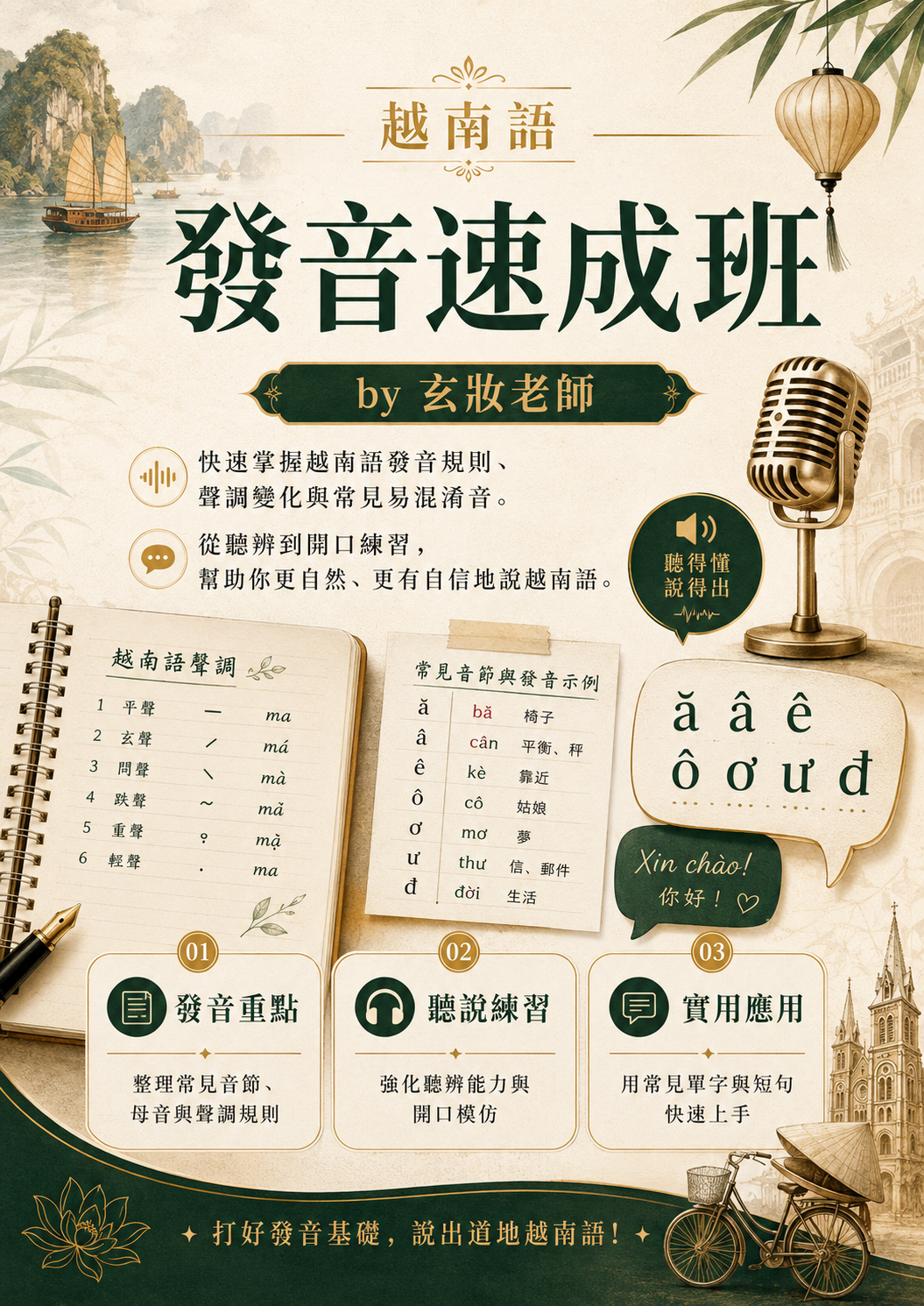 【VN107】發音速成班 by 玄妝老師 (真人教學課)