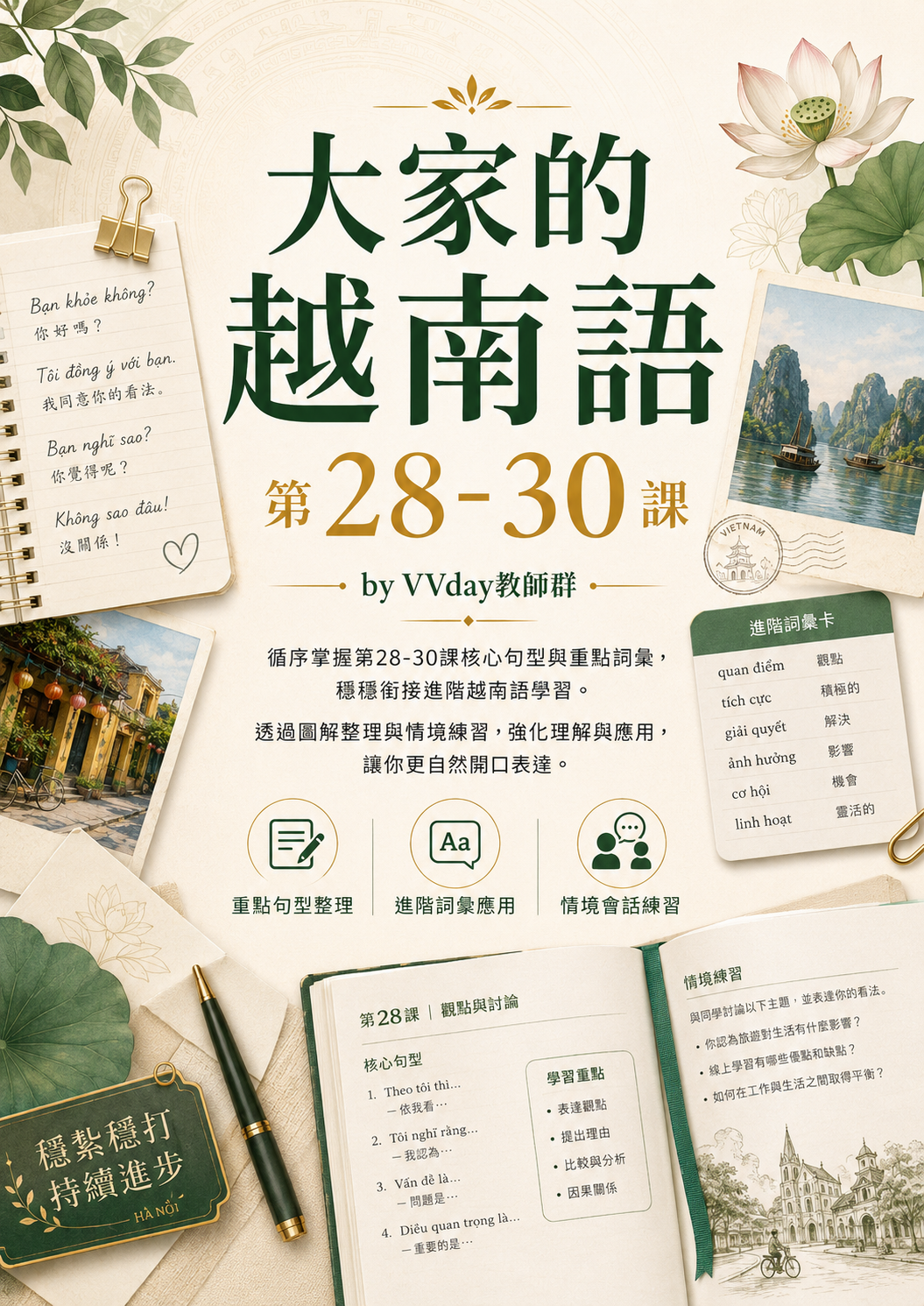 【VN402】大家的越南語第28-30課 by VVday教師群 (圖文影音課)