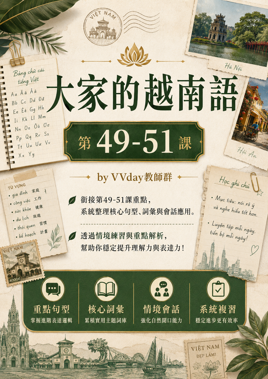 【VN501】大家的越南語第49-51課 by  VVday教師群 (圖文影音課)