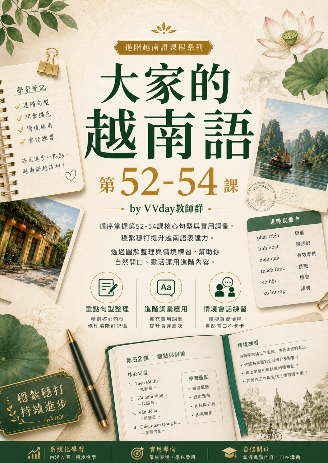 【VN502】大家的越南語第52-54課 by VVday教師群 (圖文影音課)