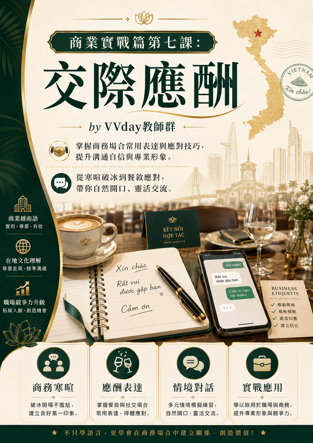 【VN607】商業實戰篇第七課：交際應酬 by VVday教師群  (圖文影音課)